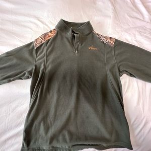 Pull over fleece camouflage sweater